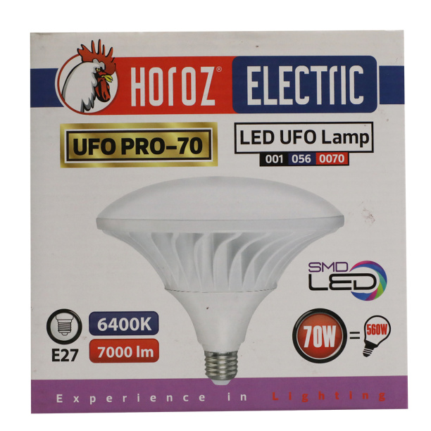 Светодиодная лампа HOROZ ELECTRIC УФО 70 Вт Е27 холодный свет от магазина ЛесКонПром.ру