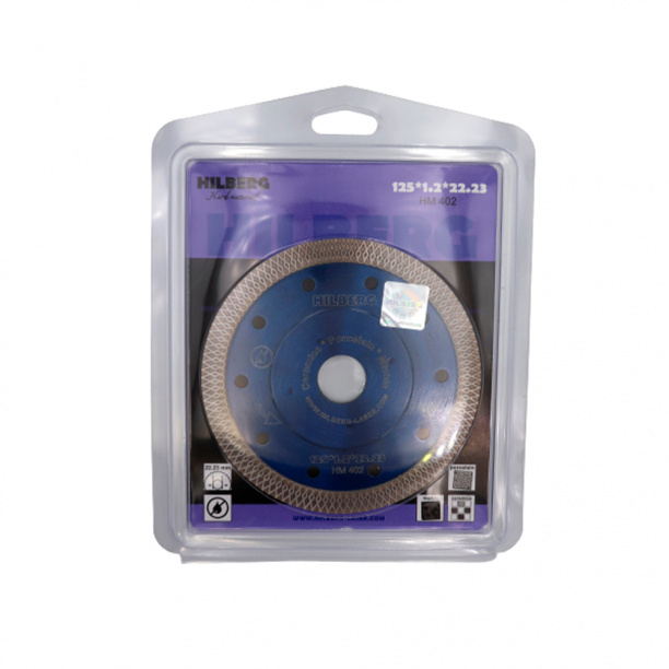 Алмазный диск турбо по керамограниту Hilberg Hard Materials 125x1,2x22,2 мм от магазина ЛесКонПром.ру