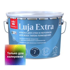 Краска для стен и потолков TIKKURILA Luja 7 антигрибковая 9 л прозрачная (база С)