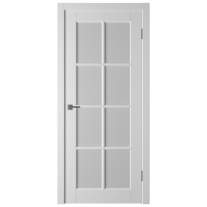Дверь межкомнатная остекленная 2000х700 мм Аура эмаль белая