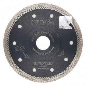 Алмазный диск турбо по керамограниту Hilberg Super Hard 125x1,4x22,2 мм