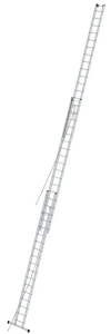 Лестница алюминиевая трехсекционая профессиональная с канатной тягой KRAUSE STABILO 3х18