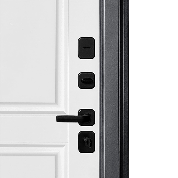 Дверь входная металлическая Анкона неон муар/белый софт 2050х960х90 мм правая от магазина ЛесКонПром.ру