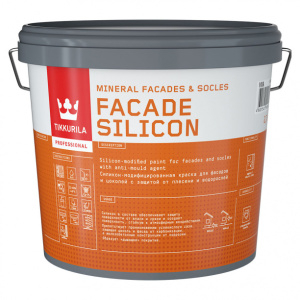 Краска акриловая для фасадов и цоколей Tikkurila Facade Silicon база VVA 2,7 л