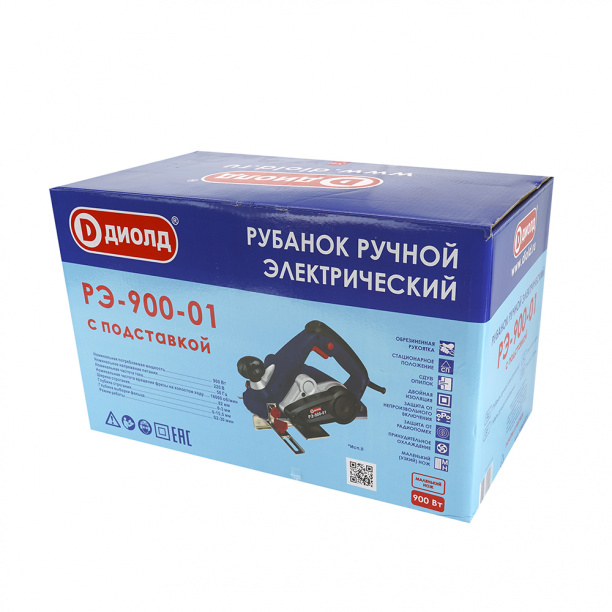 Рубанок электрический ДИОЛД РЭ-900-01, 900 Вт глубина 0-3 мм с подставкой от магазина ЛесКонПром.ру