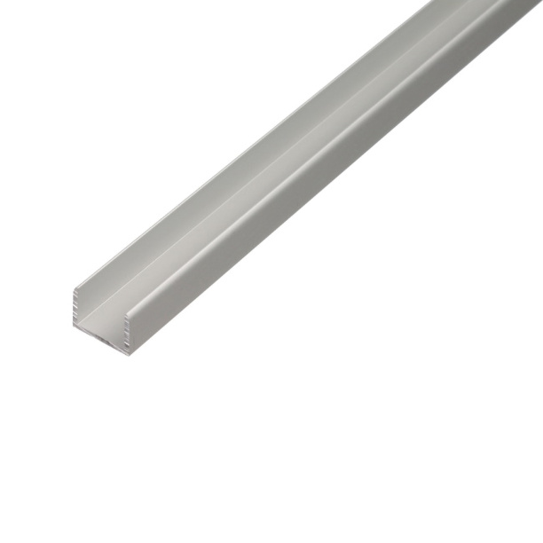 Профиль U-образный алюминиевый серебро 24,6x24x1000 мм толщина 1,8 мм от магазина ЛесКонПром.ру
