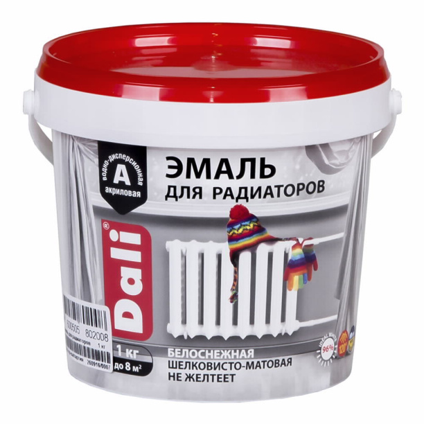 Эмаль для радиаторов Dali 1 кг полуматовая белая от магазина ЛесКонПром.ру