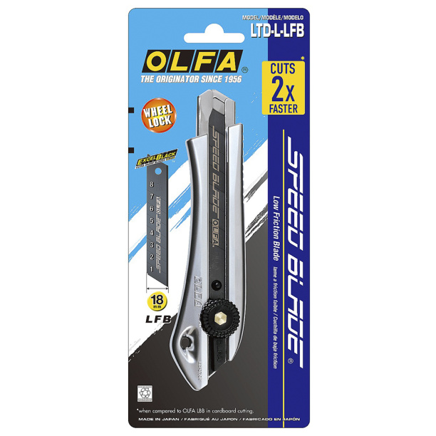 Нож OLFA 18 мм металлический с винтовым фиксатором, быстрый рез от магазина ЛесКонПром.ру