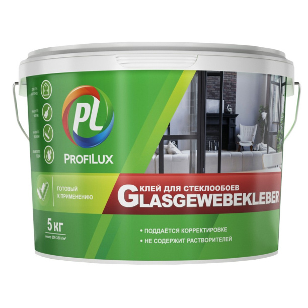 Клей для стеклообоев ProfiLux Glasgewebekleber 5 кг от магазина ЛесКонПром.ру