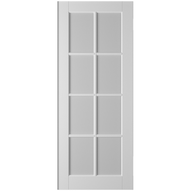 Дверь межкомнатная остекленная 2000х700 мм Аура эмаль белая от магазина ЛесКонПром.ру