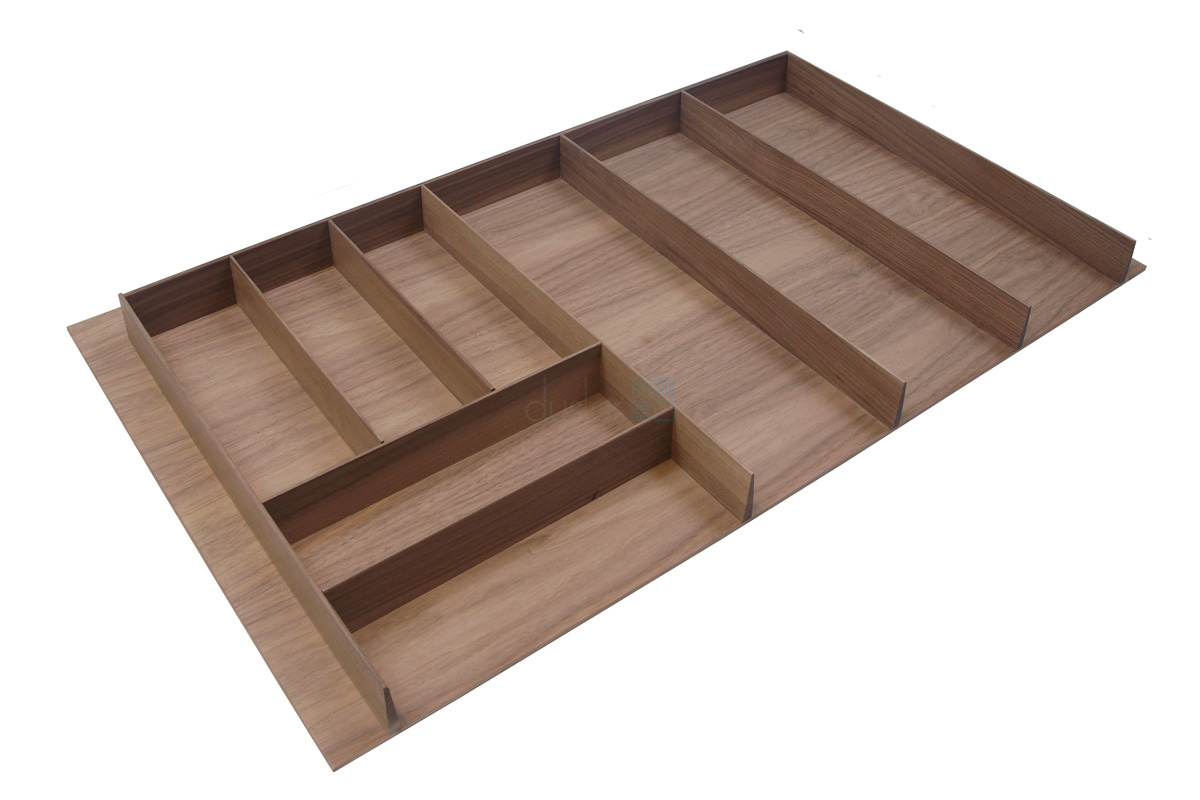 Деревянный лоток WoodLine для столовых приборов, на ширину 900 мм, размер - 785x459х49 мм, орех WOODLINE от магазина ЛесКонПром.ру