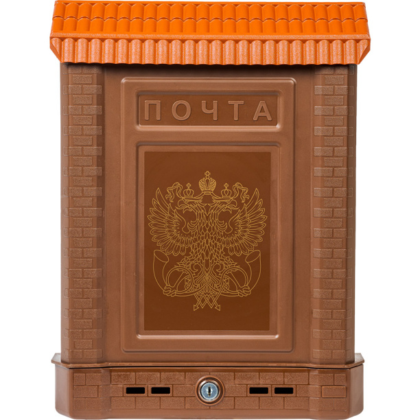 Почтовый ящик 390х293х77 мм пластик коричневый от магазина ЛесКонПром.ру