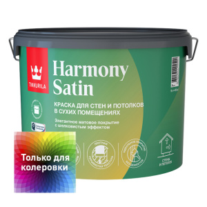 Краска для стен и потолков TIKKURILA Harmony Satin 9 л прозрачная (база C)