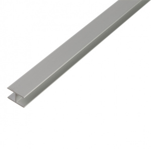 Профиль H-образный алюминиевый серебро 8,9x20x2000 мм толщина 1,5 мм