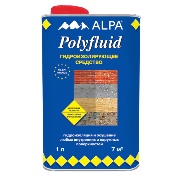 Гидроизоляция жидкая Polyfluid Alpa 1 л от магазина ЛесКонПром.ру