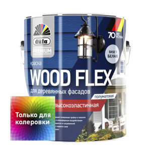 Краска для деревянных фасадов dufa PREMIUM Wood Flex 2,2 л прозрачная (база 3)