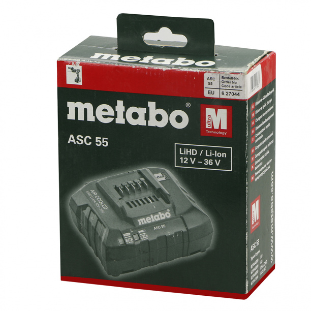 Зарядное устройство Metabo ASC 55 для аккумуляторов 12-36 В от магазина ЛесКонПром.ру
