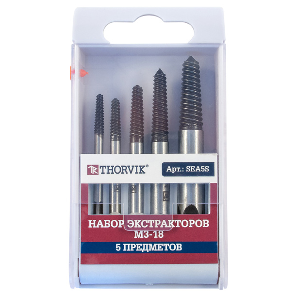 Набор экстракторов THORVIK М3-М18, 5 шт от магазина ЛесКонПром.ру