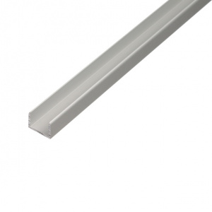 Профиль U-образный алюминиевый серебро 24,6x24x1000 мм толщина 1,8 мм