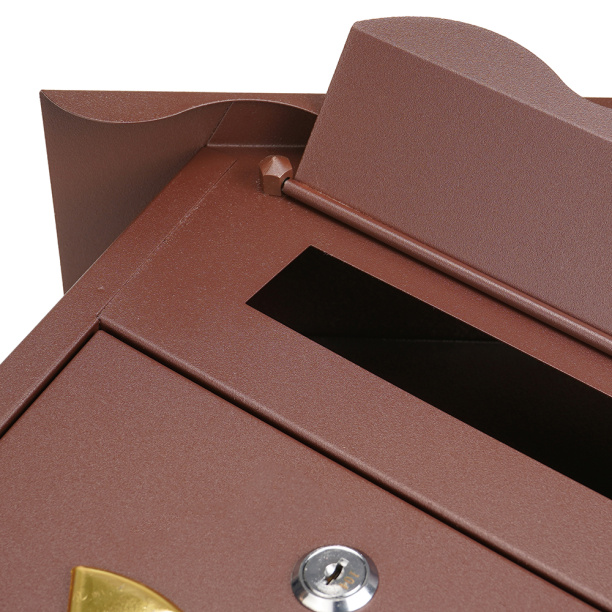 Почтовый ящик Домик 355х355х100 мм темно-коричневый от магазина ЛесКонПром.ру