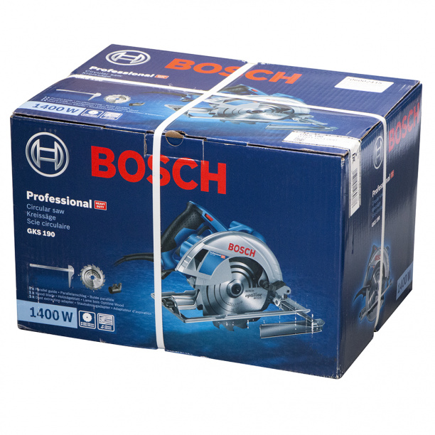 Циркулярная пила BOSCH Professional GKS 190, 1400 Вт 190 мм от магазина ЛесКонПром.ру