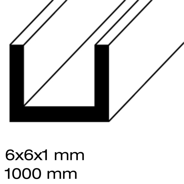 Профиль U-образный латунь 6x6x6х1000 мм толщина 1,0 мм от магазина ЛесКонПром.ру