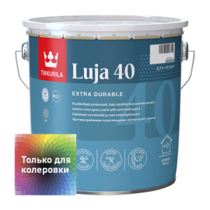 Краска для ванной и кухни акрилатная полуглянцевая TIKKURILA Luja 40 база C 2,7 л
