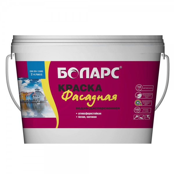 Краска Боларс Фасадная акриловая, 40 кг от магазина ЛесКонПром.ру