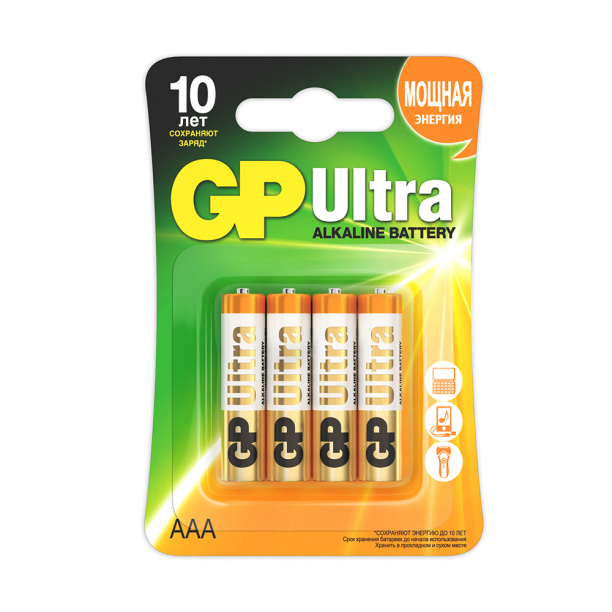 Батарейка GP Ultra LR03(АAА) 4 шт от магазина ЛесКонПром.ру