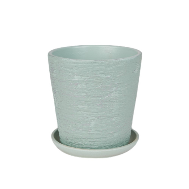 Горшок керамический Лофт конус зеленый d26 см h27 см 9,4 л от магазина ЛесКонПром.ру