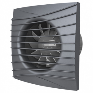 Вентилятор SILENT 5C Dark gray metal вытяжной D125 с обратным клапаном темно-серый