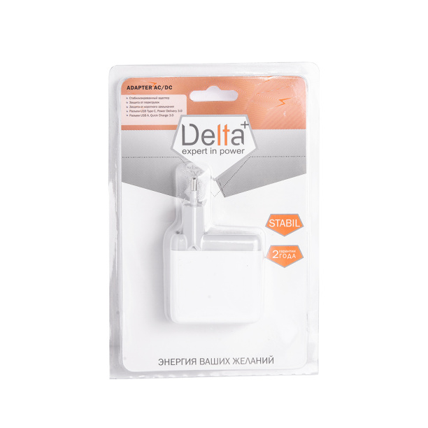 Зарядное устройство Delta USB-A + Type-C 18 Вт от магазина ЛесКонПром.ру