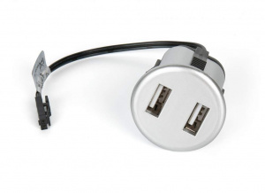 Встраиваемая USB зарядка 2х1А USB CHARGER 303090-S-MP