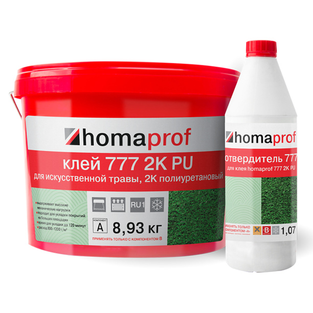 Клей для искусственной травы homaprof 777 2K PU 10 кг от магазина ЛесКонПром.ру