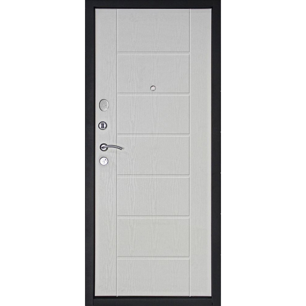 Дверь входная металлическая Тепло-Люкс дуб беленый 2050х860х102 мм правая от магазина ЛесКонПром.ру