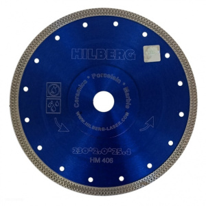 Алмазный диск турбо по керамограниту Hilberg Hard Materials 230x2,0x25,4 мм
