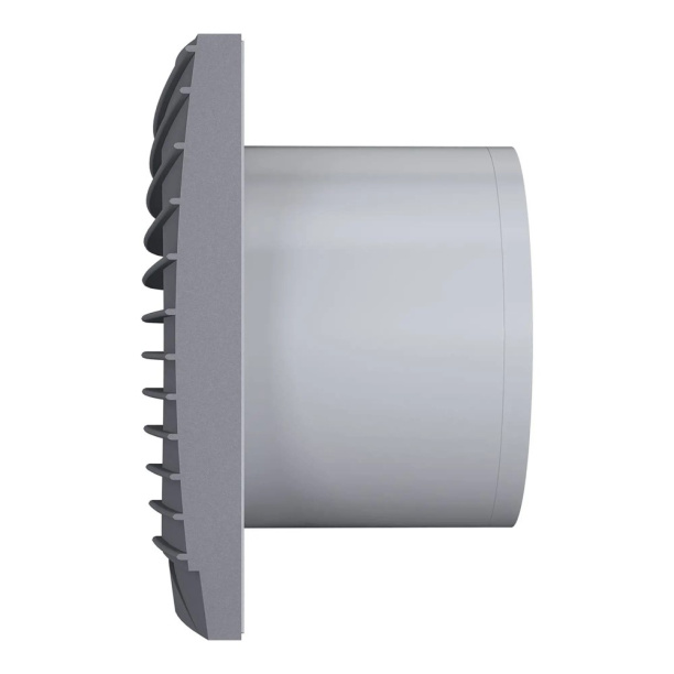Вентилятор SILENT 5C Gray metal вытяжной D125 с обратным клапаном серый от магазина ЛесКонПром.ру