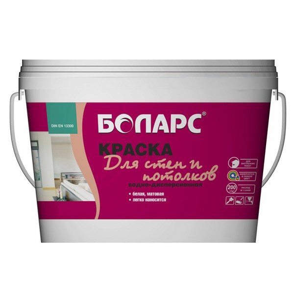 Краска Боларс для стен и потолков, 40 кг от магазина ЛесКонПром.ру