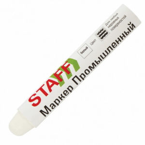 Полимерный маркер STAFF ПМ-100 для промышленной маркировки белый (-20...+40°С)
