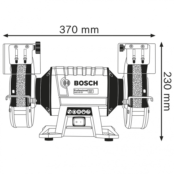 Станок точильно-шлифовальный BOSCH Professional GBG 60-20, 600 Вт 200 мм от магазина ЛесКонПром.ру