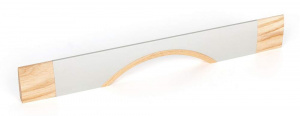 Мебельная ручка: алюминиевый профиль, вставки из массива дерева TETA NP260.160.ALY