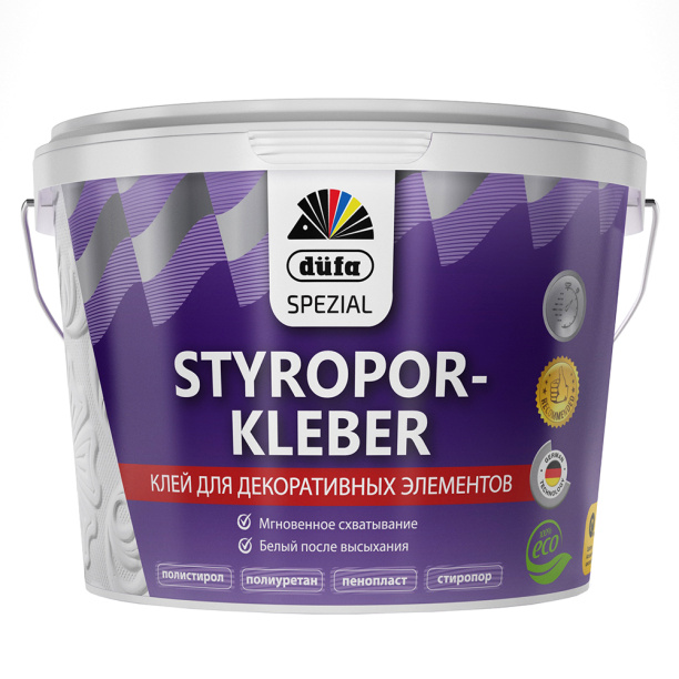 Клей стиропоровый dufa SPEZIAL Styroporkleber для потолочных покрытий 1 кг белый от магазина ЛесКонПром.ру