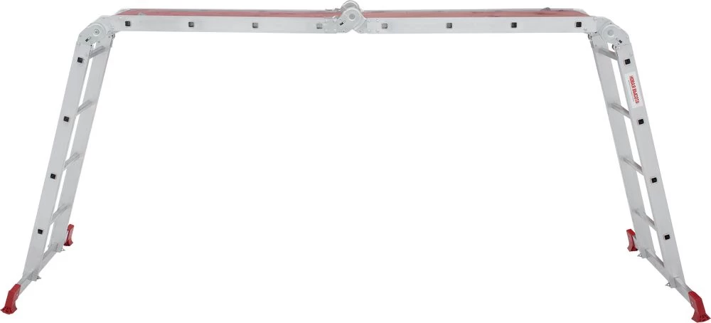 Алюминиевая четырехсекционная лестница-трансформер с помостом 340 мм NV2330 НОВАЯ ВЫСОТА 4Х4 арт.2330404 от магазина ЛесКонПром.ру