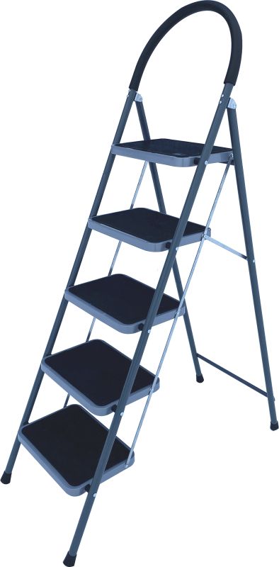 Стремянка-стул стальная с широкими ступенями АЛЮМЕТ 5 ступеней (арт. МСН 205) от магазина ЛесКонПром.ру