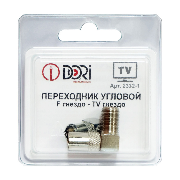 Переходник угловой DORI F-разъём - ТВ гнездо от магазина ЛесКонПром.ру
