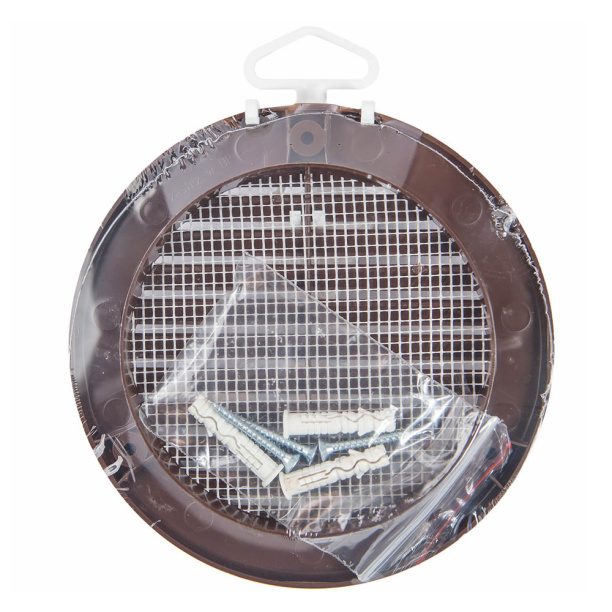 Вентиляционная решетка коричневая D100 мм TRU-14Kbr Aventa от магазина ЛесКонПром.ру