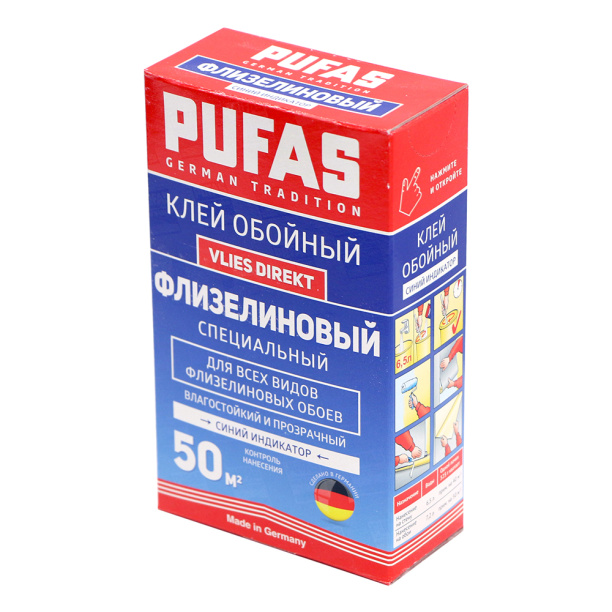 Клей для флизелиновых обоев PUFAS с индикатором 325 г от магазина ЛесКонПром.ру