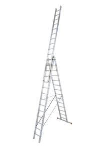 Лестница алюминиевая трехсекционая KRAUSE TRIBILO 3х14
