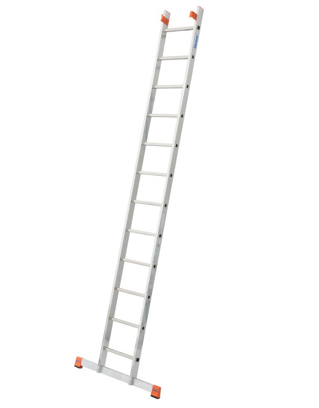 Алюминиевая двухсекционная профессиональная лестница 3210 выдвижная с тросом 2x10 арт.SR 3210 от магазина ЛесКонПром.ру