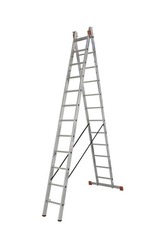 Лестница алюминиевая двухсекционная KRAUSE DUBILO 2х12 арт. 129505 от магазина ЛесКонПром.ру
